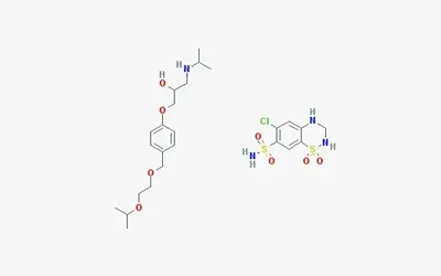 Fórmula Estrutural - Bisoprolol + Hidroclorotiazida