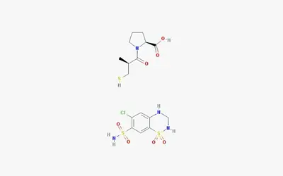 Fórmula Estrutural - Captopril + Hidroclorotiazida