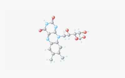 Fórmula Estrutural - Riboflavina (vitamina B2)