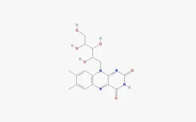 Fórmula Estrutural - Riboflavina (vitamina B2)