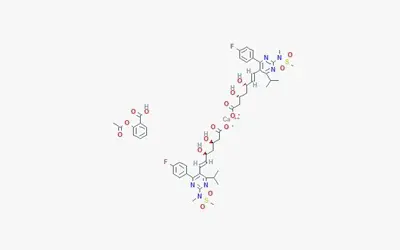 Fórmula Estrutural - Rosuvastatina + Ácido acetilsalicílico