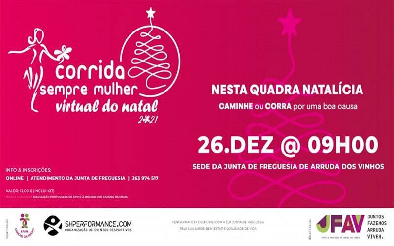 2ª Edição da Corrida Sempre Mulher Virtual de Natal, Arruda dos Vinhos 2ª Edição da Corrida Sempre Mulher Virtual de Natal, Arruda dos Vinhos