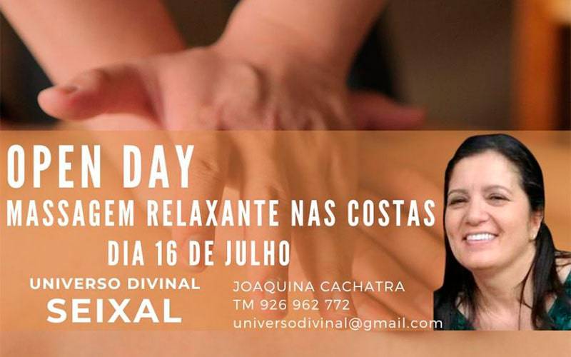 OPEN DAY Massagem Relaxante nas Costas no Seixal
