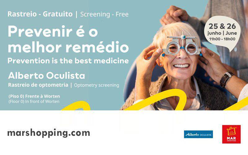 Rastreio gratuito à Visão no MAR Shopping Algarve Rastreio gratuito à Visão no MAR Shopping Algarve