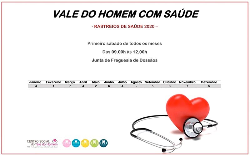 Rastreios de Saúde 2020, J. Freguesia Dossãos Rastreios de Saúde 2020, J. Freguesia Dossãos