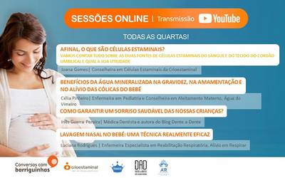 Sessão Online: Benefícios da água mineralizada na gravidez, na amamentação e no alívio das cólicas do bebé