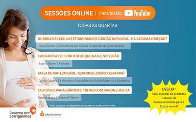 Sessão Online Cuidados a ter com o bebé que nasce no verão