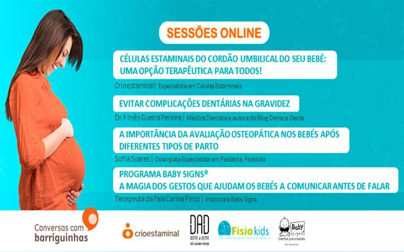 Sessão Online: Evitar complicações dentárias na gravidez Sessão Online: Evitar complicações dentárias na gravidez