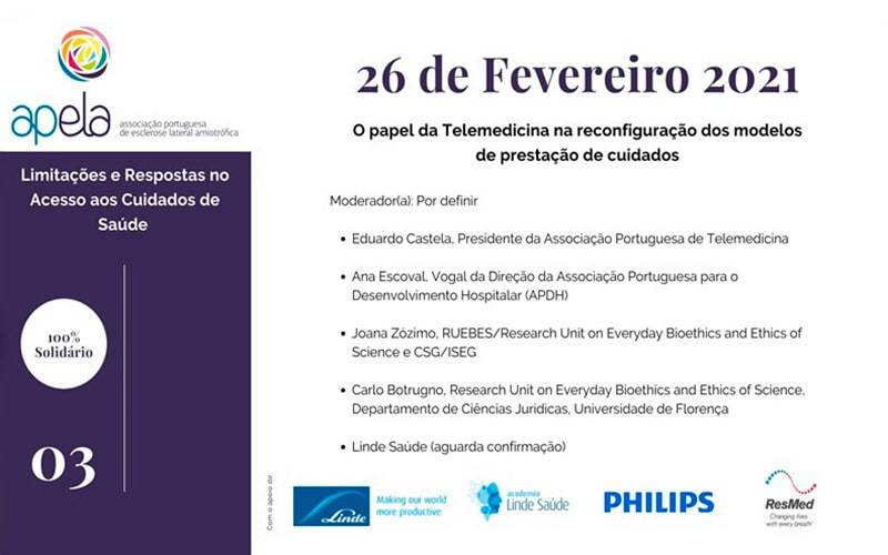 Webinar: O papel da Telemedicina na reconfiguração dos modelos de prestação de cuidados Webinar: O papel da Telemedicina na reconfiguração dos modelos de prestação de cuidados