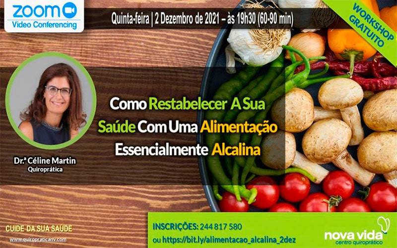 Workshop Como restabelecer a sua saúde com uma alimentação essencialmente alcalina Workshop Como restabelecer a sua saúde com uma alimentação essencialmente alcalina