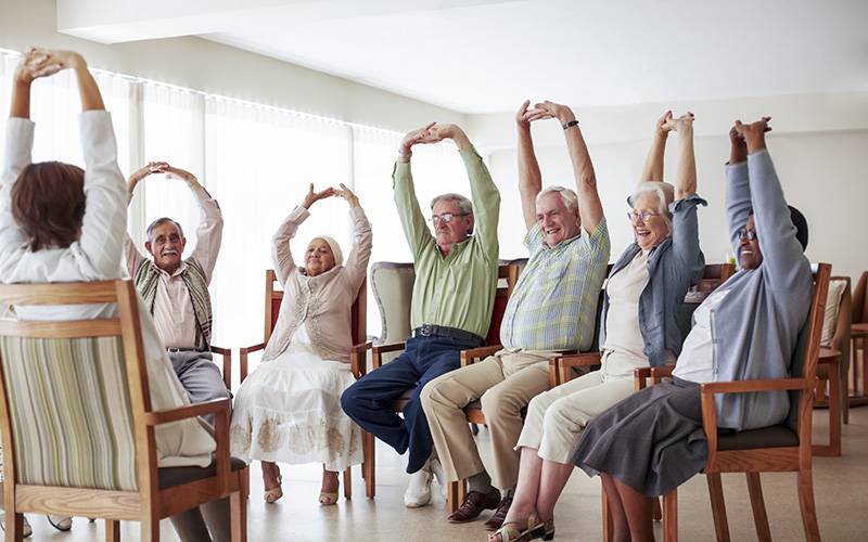 Residentes em lares beneficiam de programas de exercícios físicos