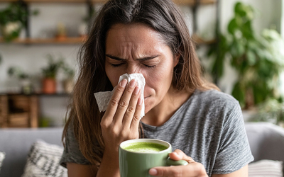 Alergias: chá matcha tem potencial para reduzir os espirros