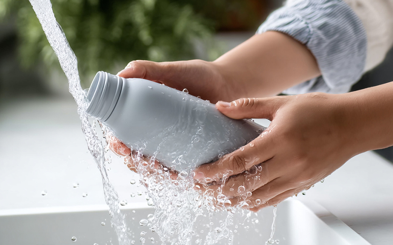 Má higiene das garrafas reutilizáveis pode causar problemas